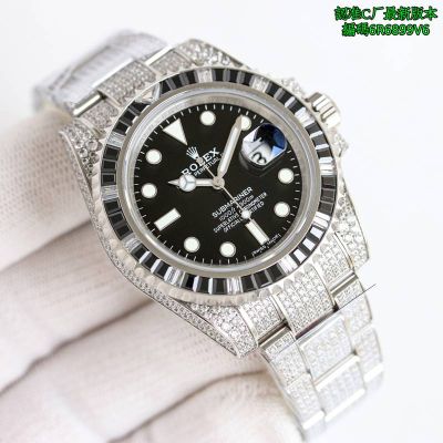C factory 904L Replica ROLEX Water Ghost  124060 Black Steel Rolex 40mm Black Replica Watch